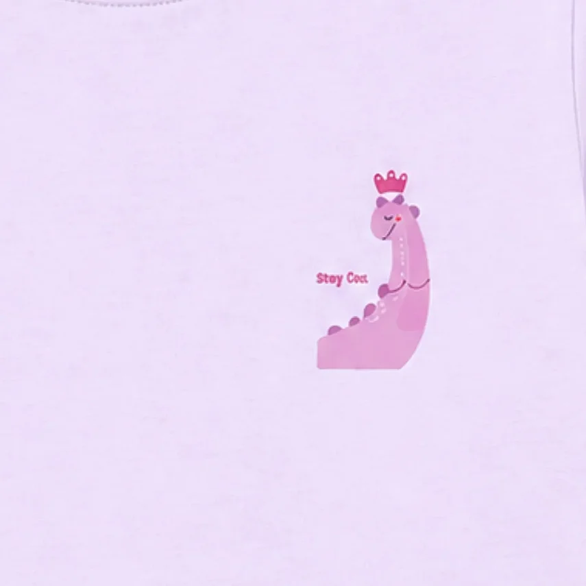 H&C T-Shirt Lavanta Kraliçe Dino - 4