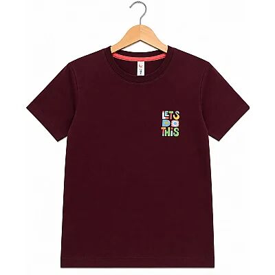 H&C T-Shirt Lets Do Its Bordo (1)
