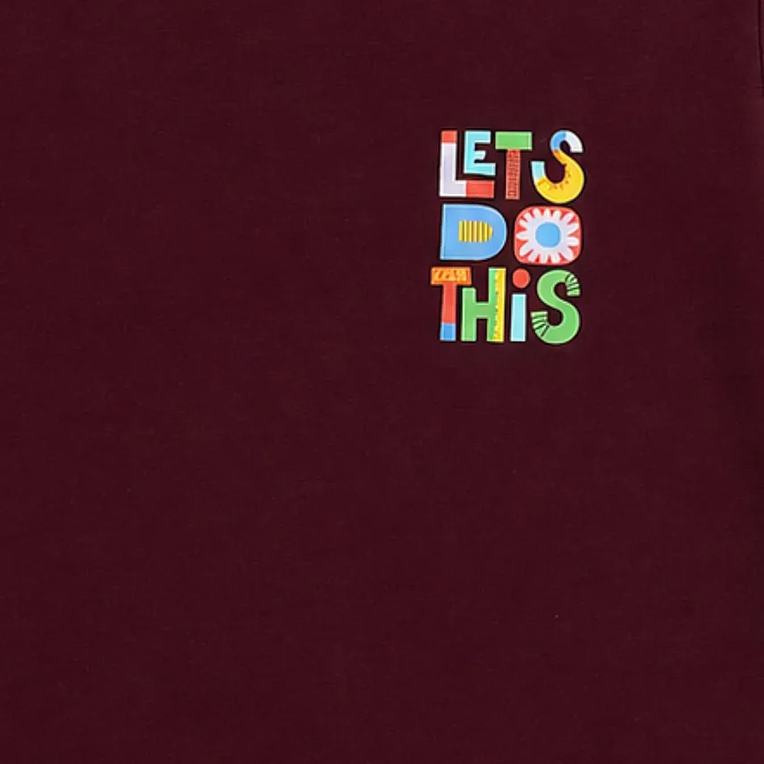 H&C T-Shirt Lets Do Its Bordo - 3