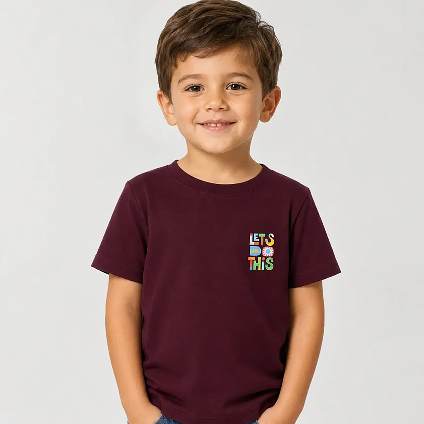 H&C T-Shirt Lets Do Its Bordo - 1