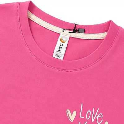 H&C T-Shirt Love You Şeker Pembe - 4