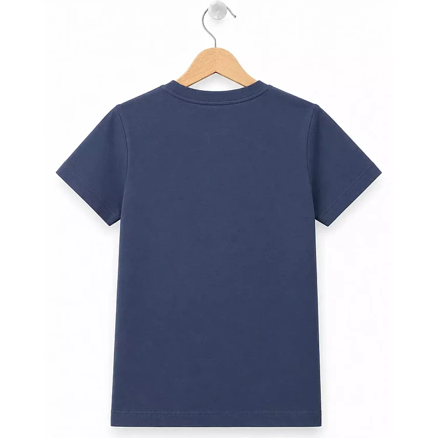 H&C Unisex T-Shirt Mavi Gri - 4