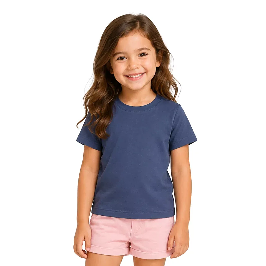 H&C Unisex T-Shirt Mavi Gri - 2