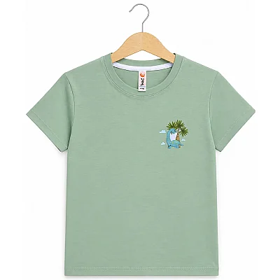 H&C T-Shirt Palmiye Dino Adaçayı Yeşili - 3