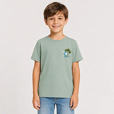 H&C T-Shirt Palmiye Dino Adaçayı Yeşili