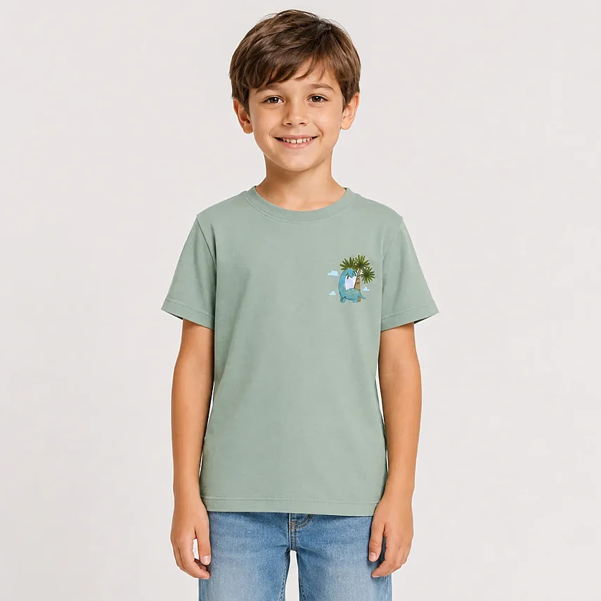 H&C T-Shirt Palmiye Dino Adaçayı Yeşili - 1