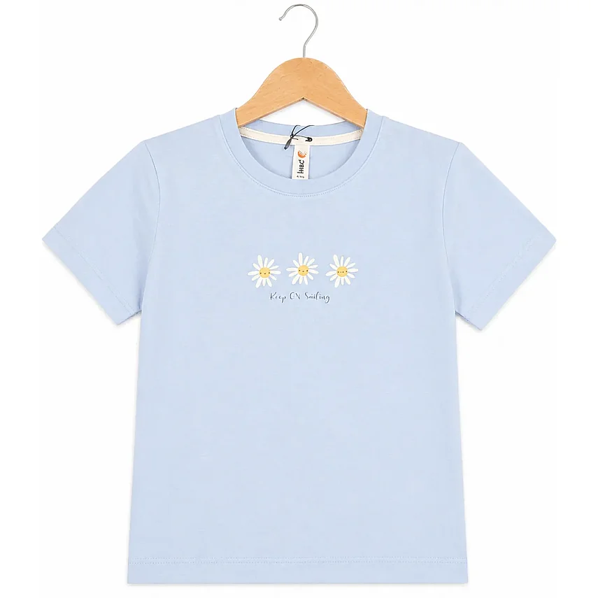 H&C T-Shirt Papatya Açık Mavi - 3