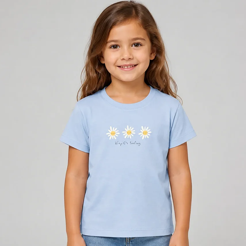 H&C T-Shirt Papatya Açık Mavi - 1