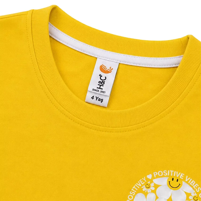 H&C T-Shirt Positive Papatya Hardal - 4