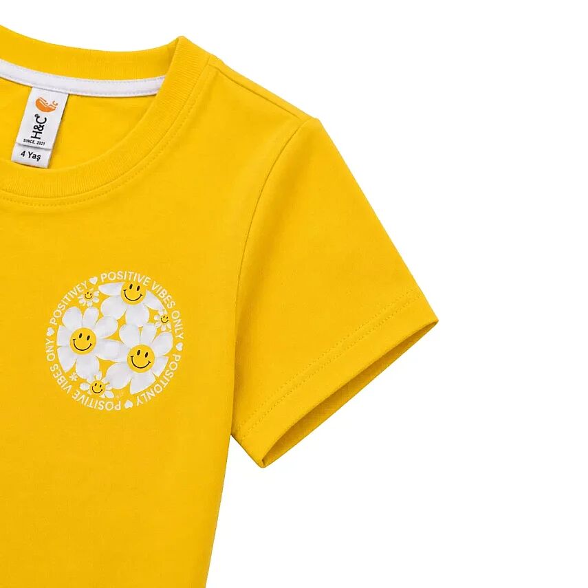 H&C T-Shirt Positive Papatya Hardal - 5