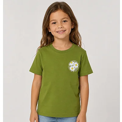 H&C T-Shirt Positive Papatya Zeytin Yeşili