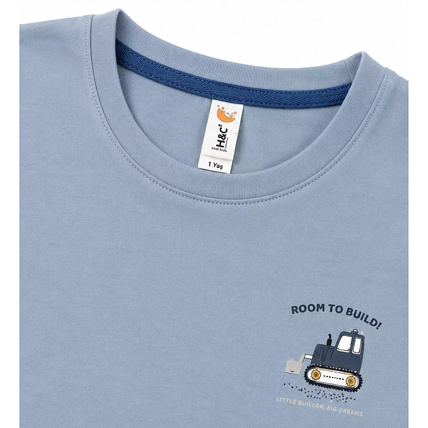 H&C T-Shirt Room To Build Mavi - 5