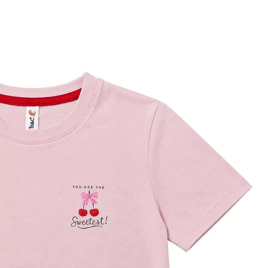 H&C T-Shirt Sweetest Pudra - 4