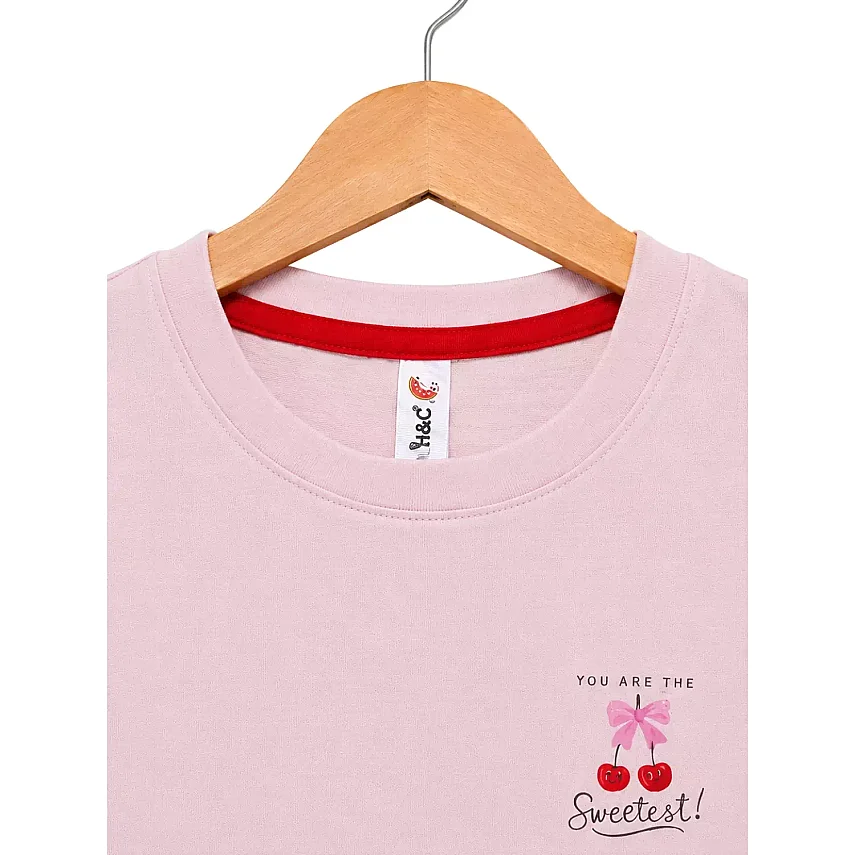 H&C T-Shirt Sweetest Pudra - 6