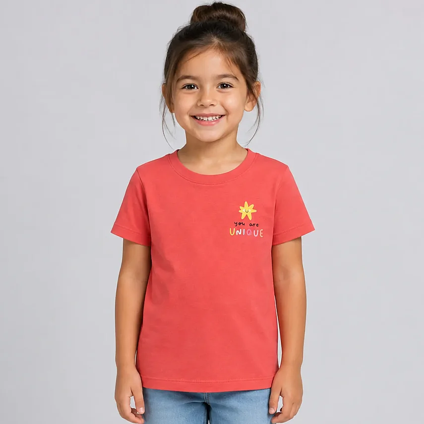 H&C T-Shirt Yıldızlı Mercan - 1