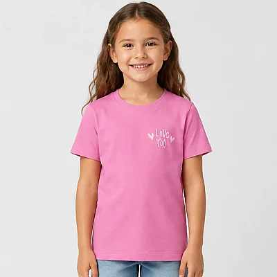 H&C Tshirt Love You Pembe