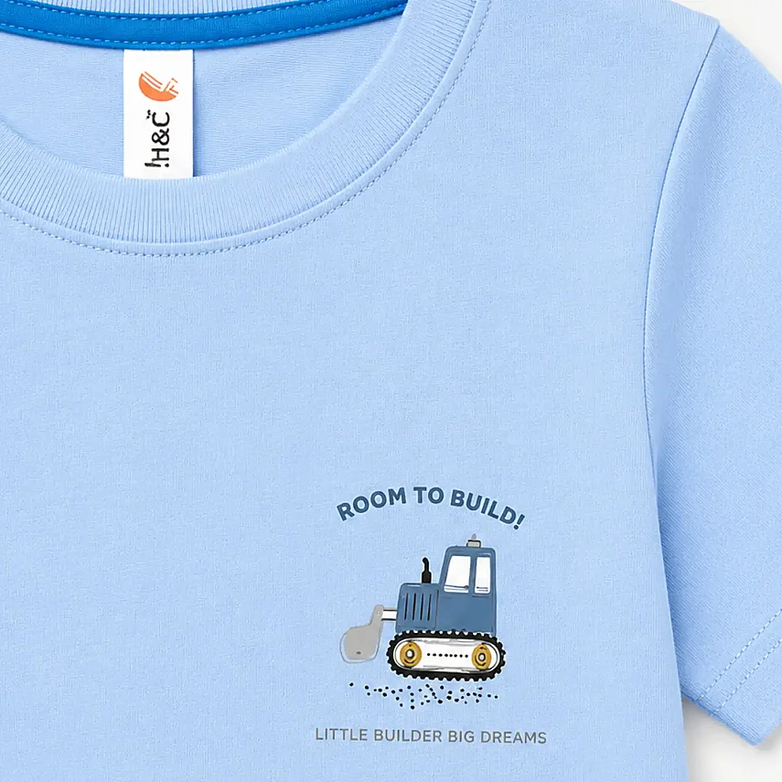H&C Tshirt Room To Build Açık Mavi - 3