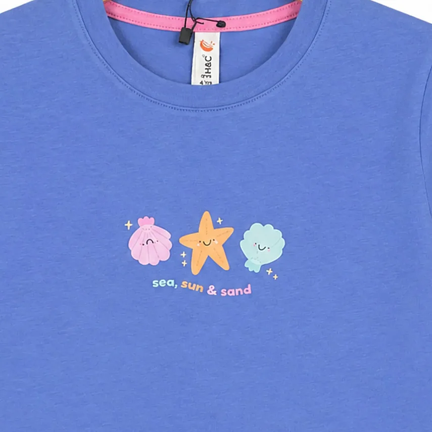 H&C Tshirt Sea Sun Sand Mavi - 4