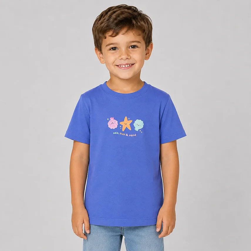 H&C Tshirt Sea Sun Sand Mavi - 1