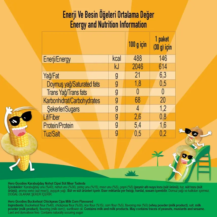 Hero Baby Goodies Süt Mısırlı Cips 30 gr - 5