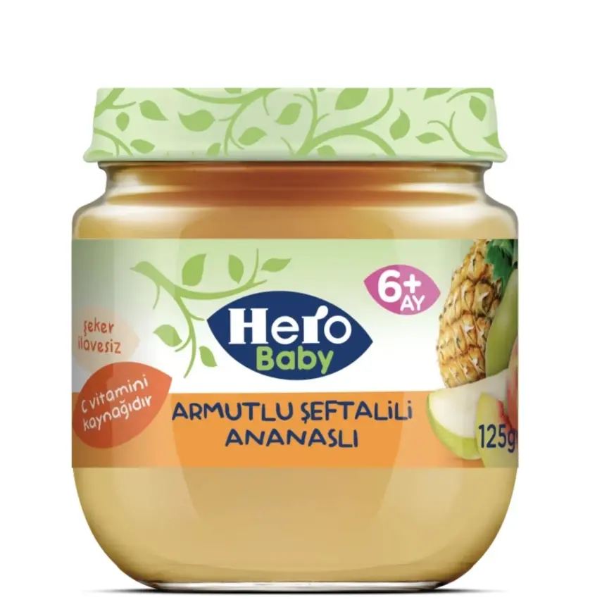 Hero Baby Kavanoz Maması Armutlu Şeftalili Ananaslı 120 gr - 2