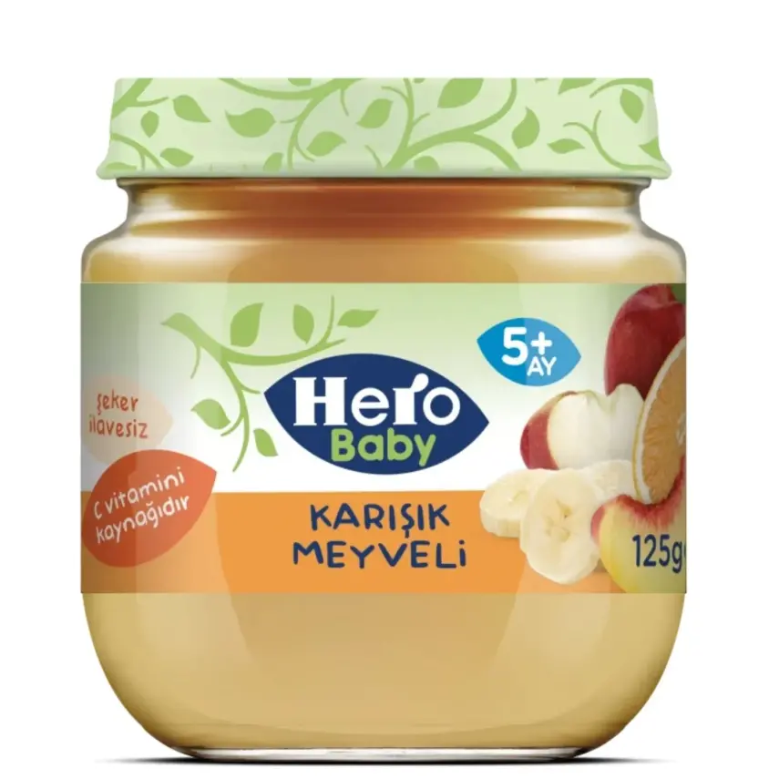 Hero Baby Kavanoz Maması Karışık Meyveli 125 Gr - 1