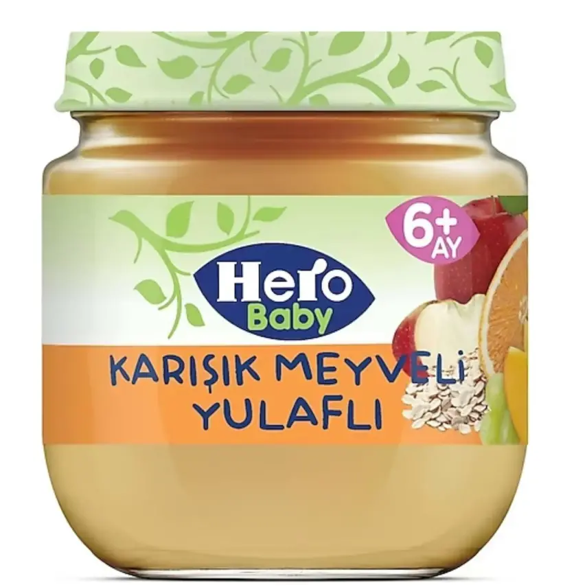 Hero Baby Kavanoz Maması Karışık Meyveli Yulaflı 120 gr - 2