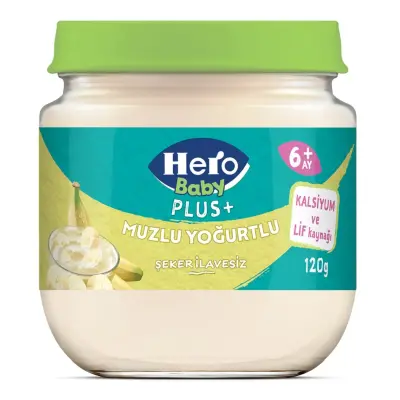 Hero Baby Plus Muzlu Yoğurtlu Kavanoz Maması 120 Gr - 2