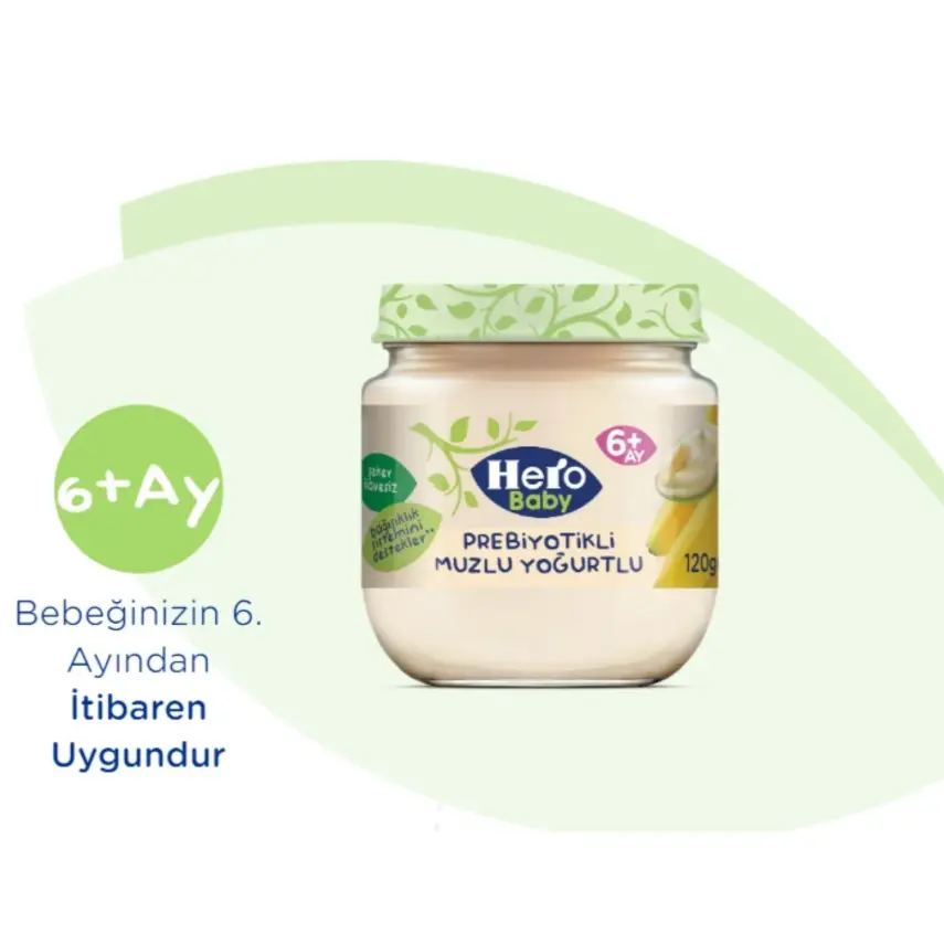 Hero Baby Prebiyotikli Muzlu Yoğurtlu Kavanoz Maması 120 Gr - 2