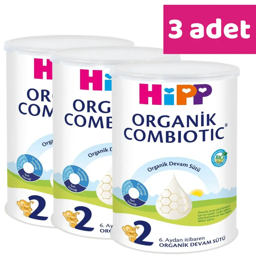 Hipp 2 Organik Combiotic Devam Sütü 350 gr x3 Adet - 2