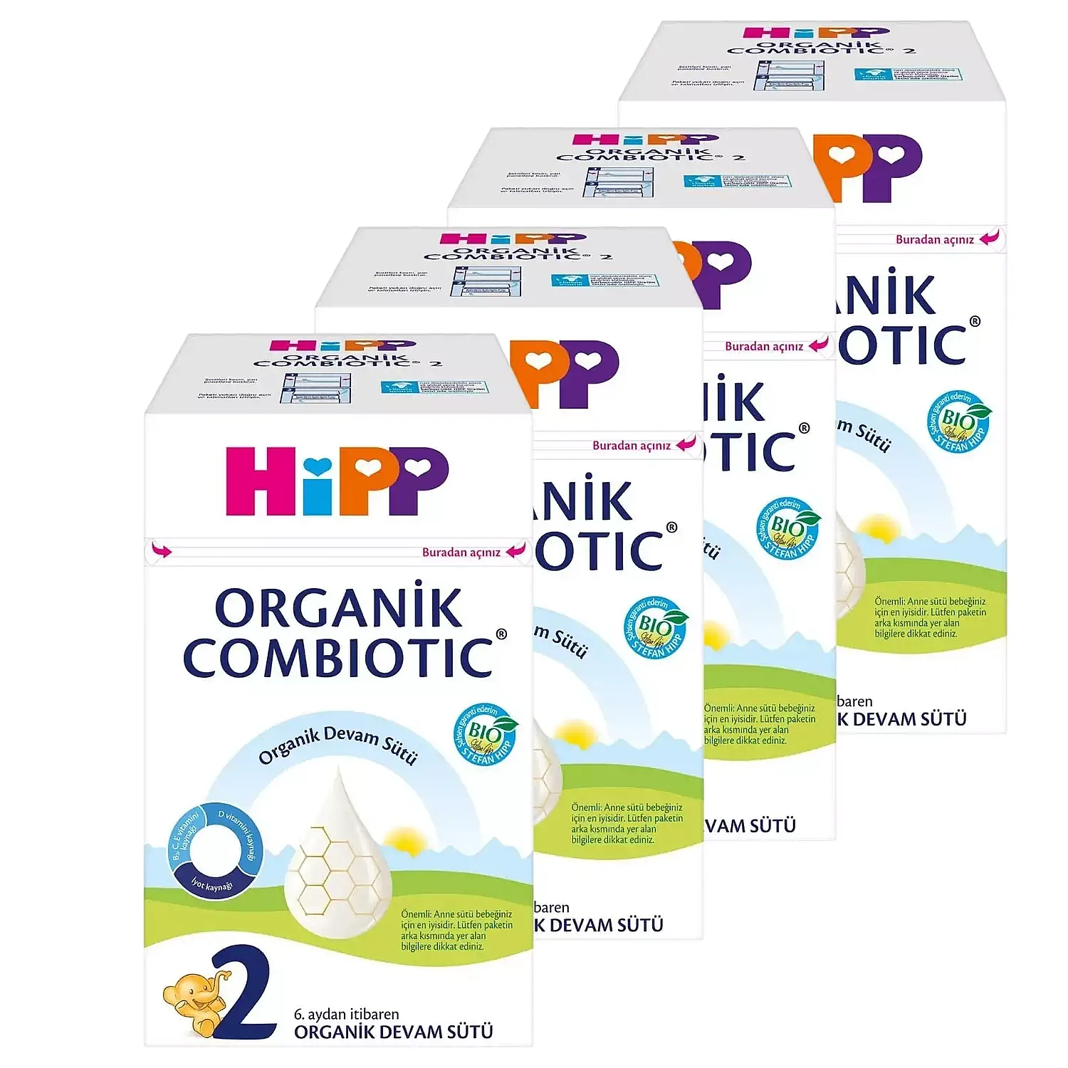 Hipp 2 Organik Combiotic Devam Sütü 800 gr*4
