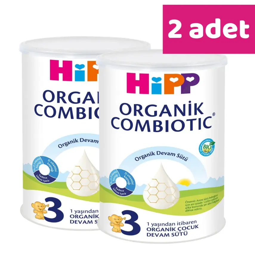 Hipp 3 Organik Combiotic Devam Sütü 350 gr x2 Adet - 1