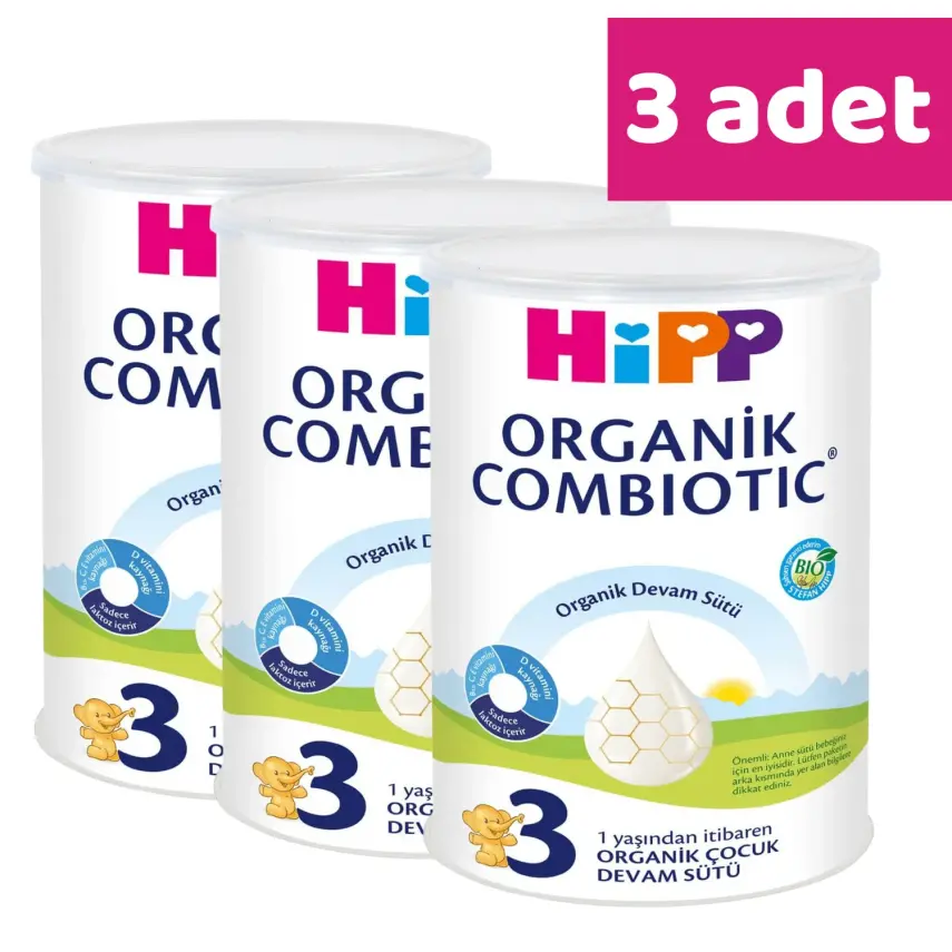 Hipp 3 Organik Combiotic Devam Sütü 350 gr x3 Adet - 1