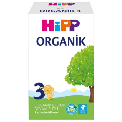 Hipp 3 Organik Devam Sütü Maması 600 gr (1)