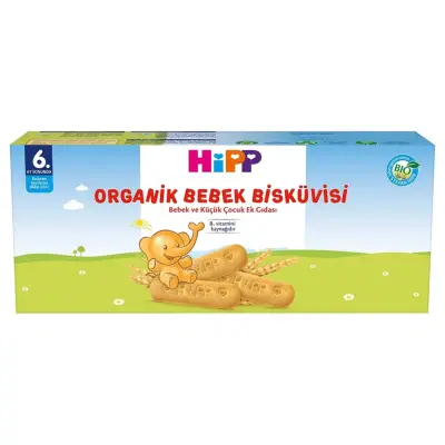 Hipp Organik Bebek Bisküvisi 180 gr x3 (1)