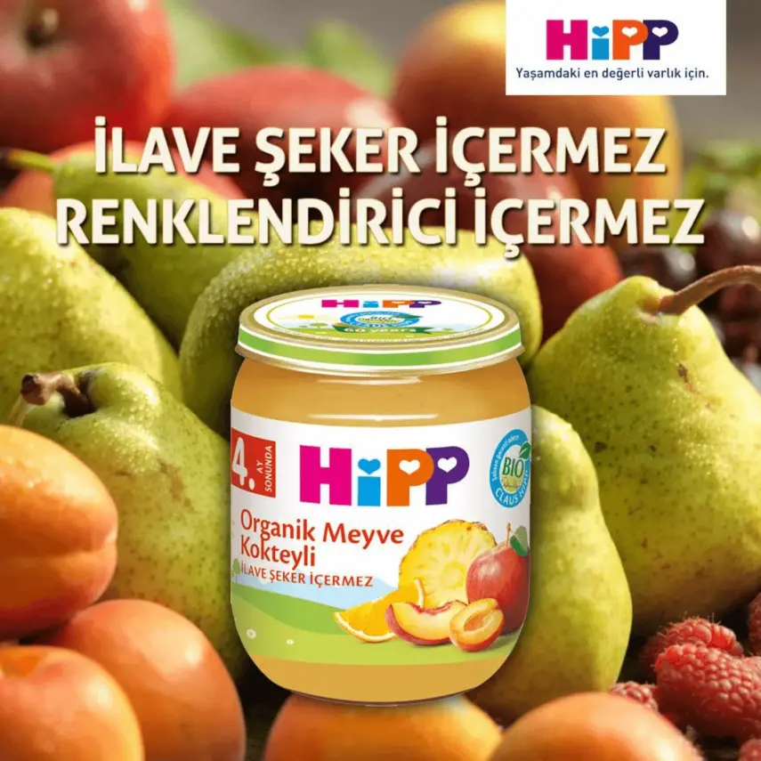 Hipp Organik Elma Püresi 125 gr x3 Adet - 4