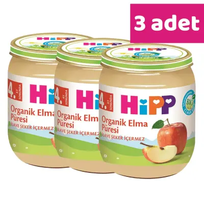 Hipp Organik Elma Püresi 125 gr x3 Adet