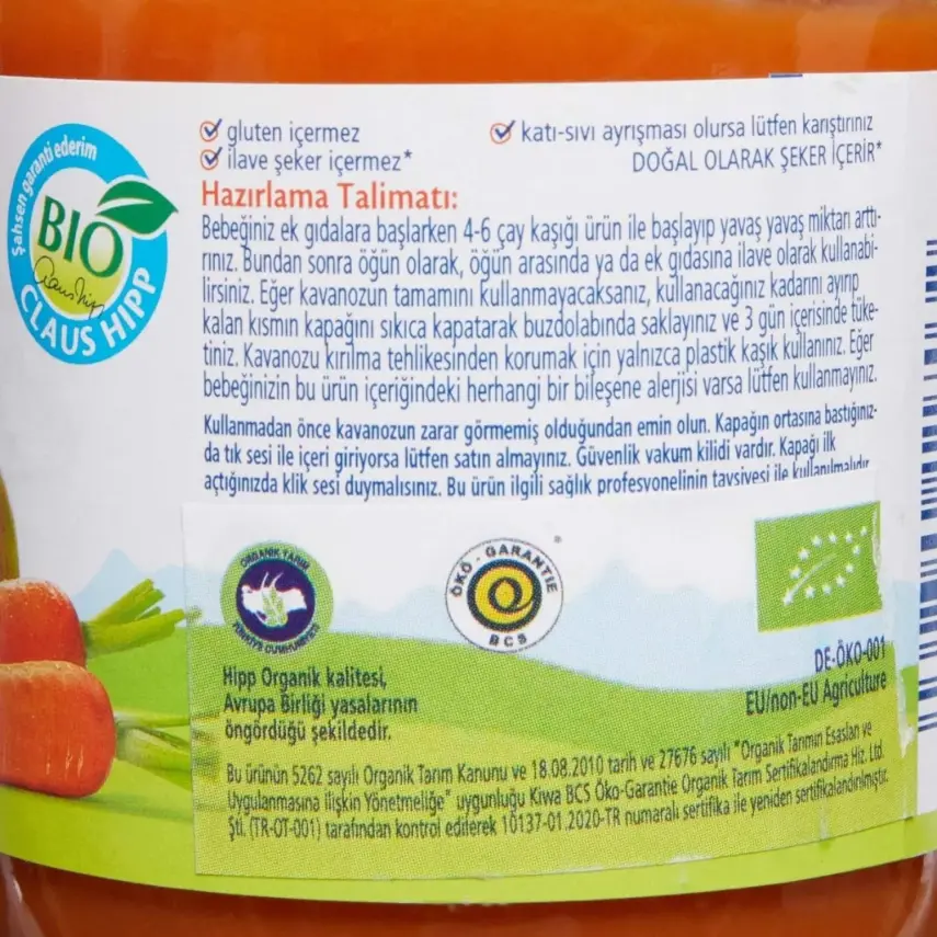 Hipp Organik Elmalı Havuç Püresi 125 gr - 15