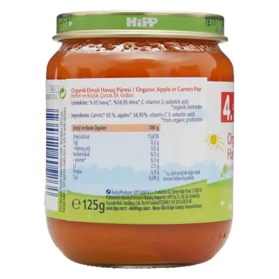 Hipp Organik Elmalı Havuç Püresi 125 gr - 10
