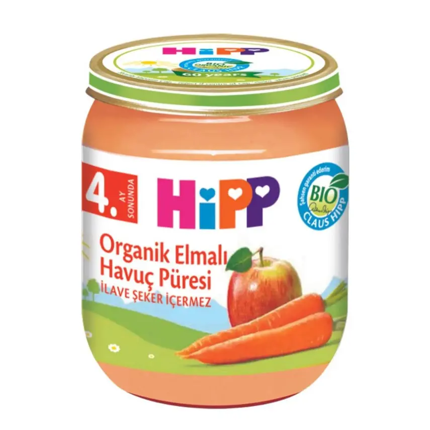 Hipp Organik Elmalı Havuç Püresi 125 gr - 1