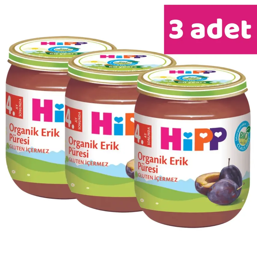 Hipp Organik Erik Püresi 125 gr x3 Adet - 1