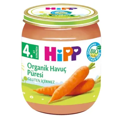 Hipp Organik Havuç Püresi 125 gr (1)