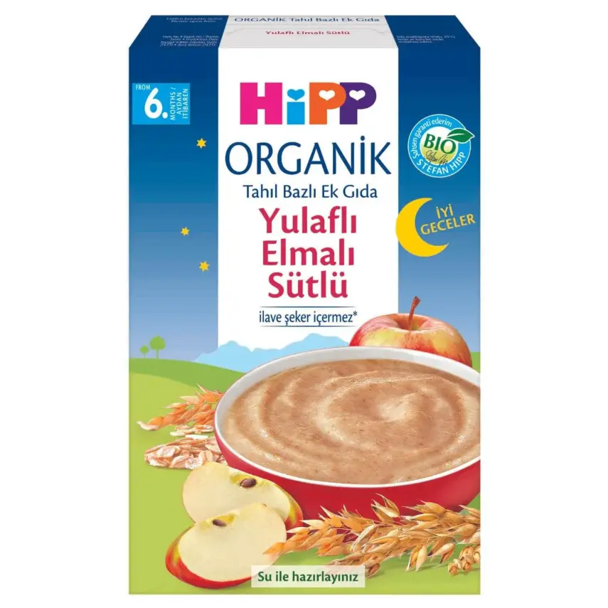 Hipp Organik İyi Geceler Sütlü Yulaf Elma 250 gr - 1