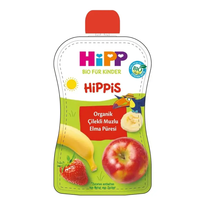 Hipp Organik Muzlu Elmalı Armut Püresi 100 gr - 5