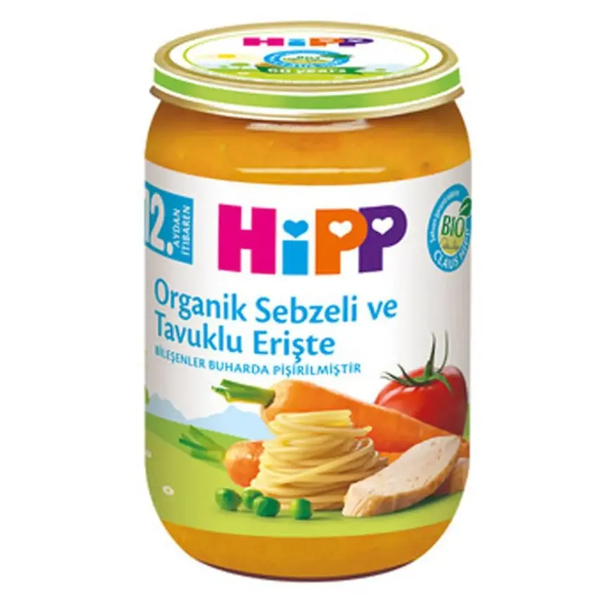 Hipp Organik Sebzeli ve Tavuklu Erişte 220 gr - 1