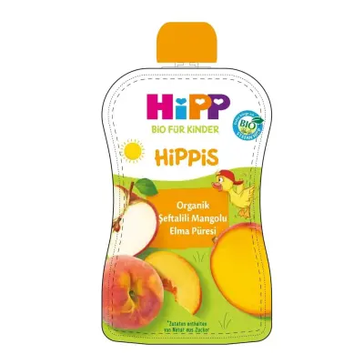 Hipp Organik Şeftalili Mangolu Elma Püresi 100 gr - 3