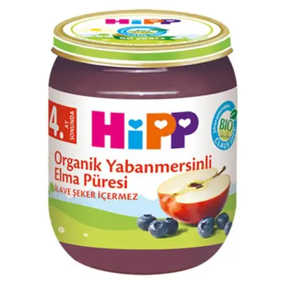 Hipp Organik Yaban Mersinli Elma Püresi 125 gr (1)