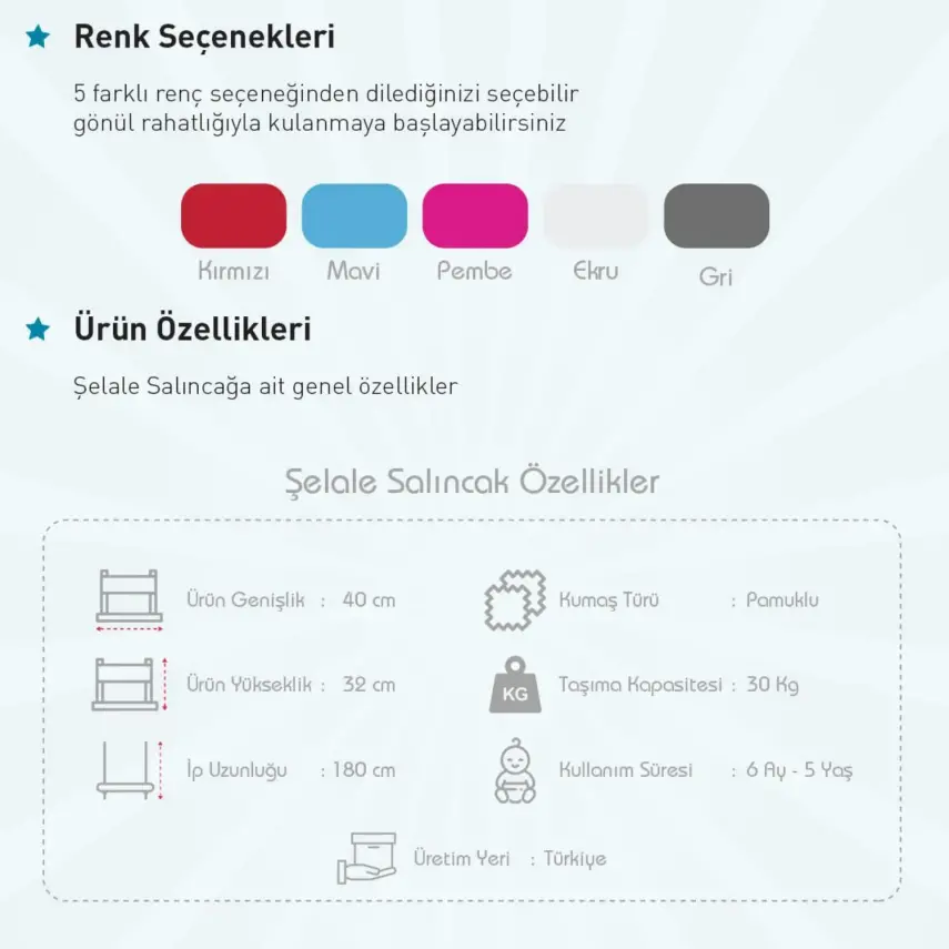 Holmen Şelale Salıncak Gold - 12