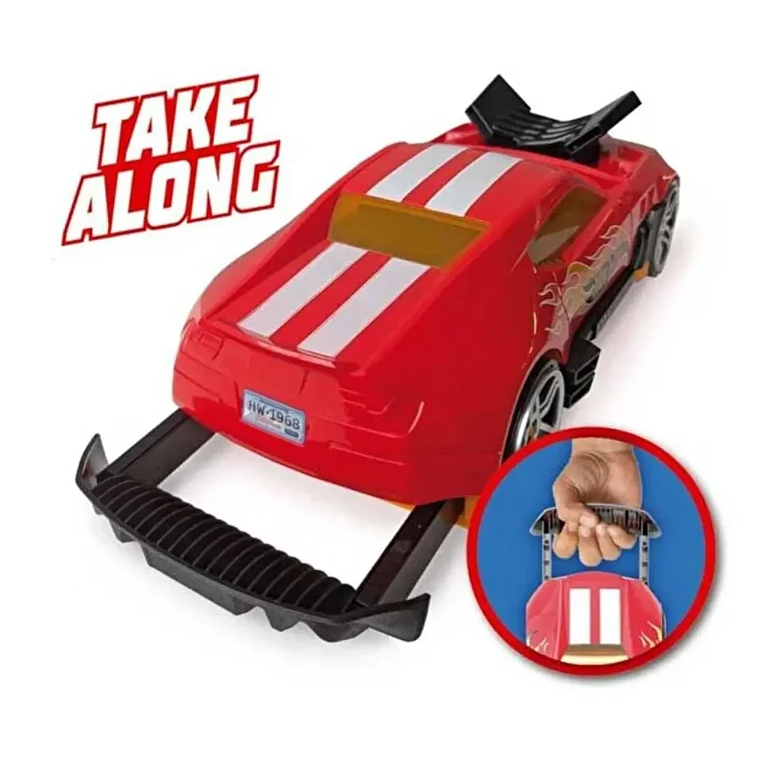 Hot Wheels 2'Si 1 Arada Race 'N Haul Araba Saklama Kutusu Kırmızı - 2