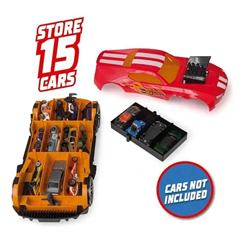 Hot Wheels 2'Si 1 Arada Race 'N Haul Araba Saklama Kutusu Kırmızı - 3